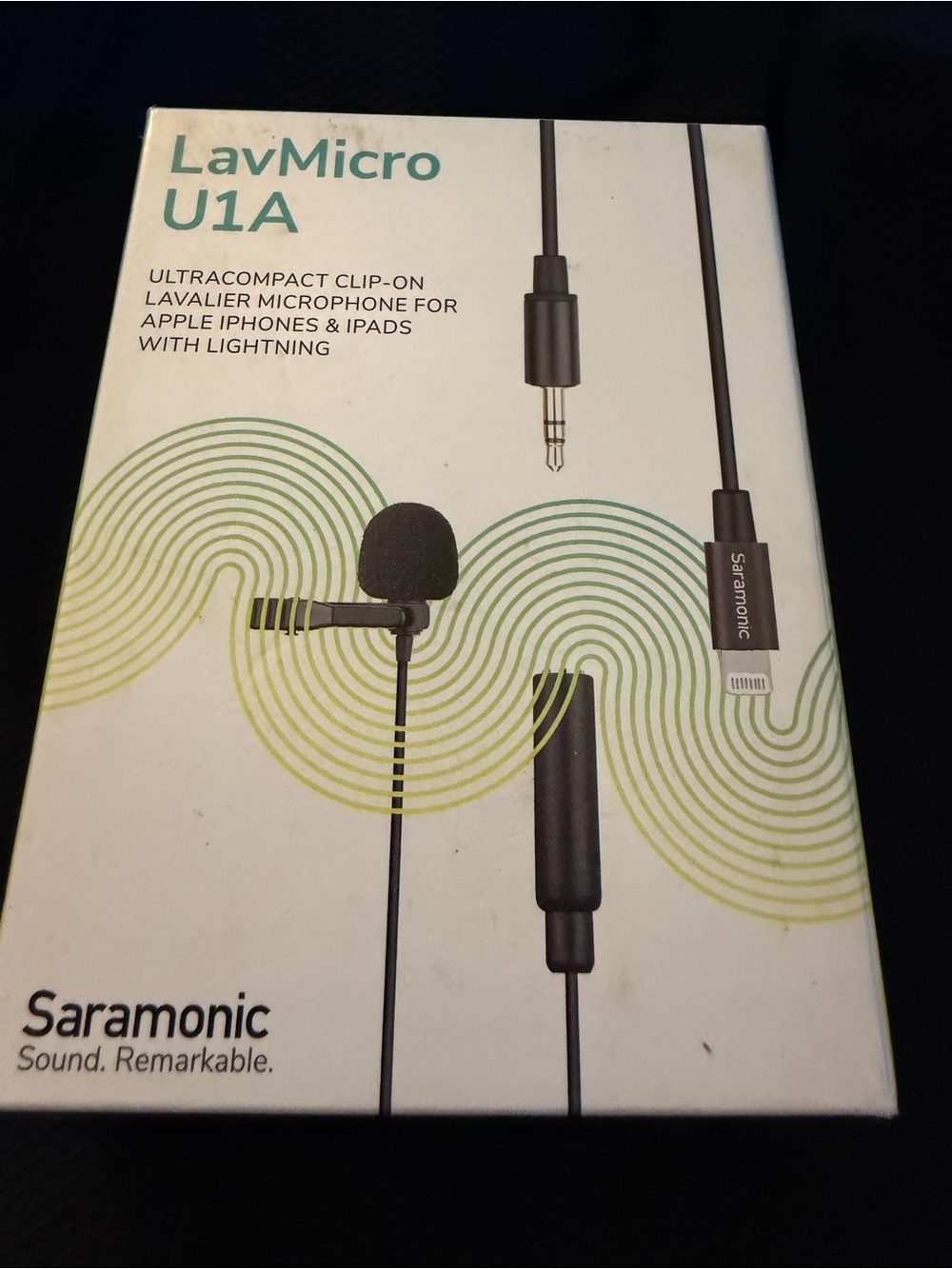 LavMicro U1A Black Clip-On Lavalier Microphone